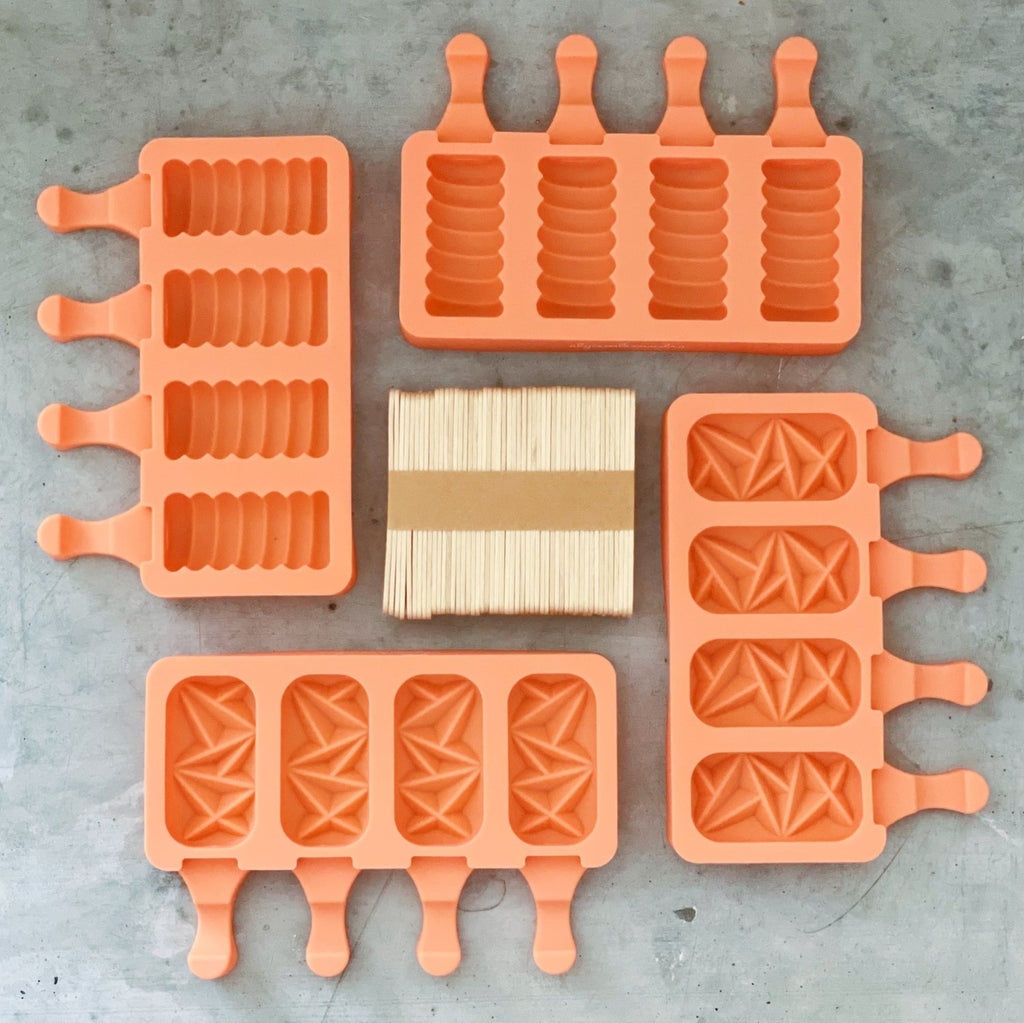6 x SWIRL ICE CREAM MOULDS + Sticks ($6.95 each)