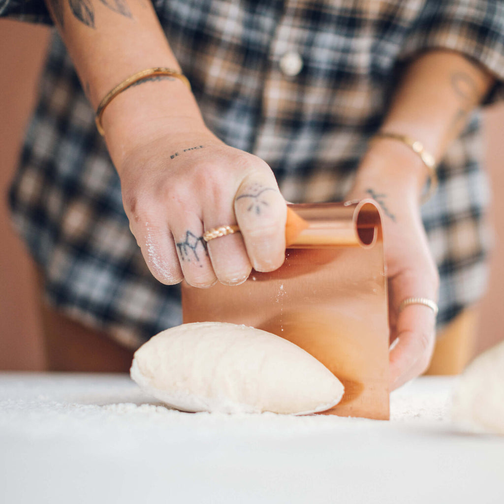 6 x COPPER DOUGH SCRAPER/CUTTER ($14.95 each)