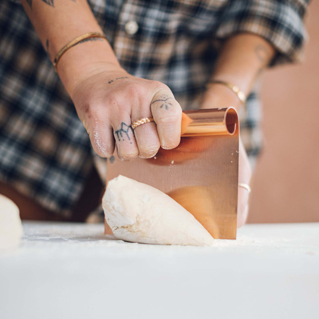 6 x COPPER DOUGH SCRAPER/CUTTER ($14.95 each)