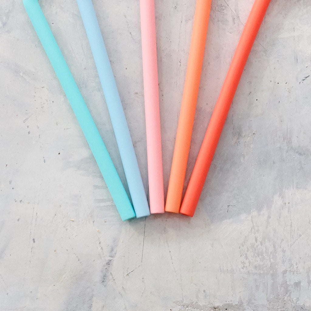 6 x Set Wide Silicone Straws + Brush ($7.95 each)